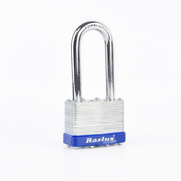 Steel Laminated Keyed Padlock with 2 Brass Keys Heavy Duty Weatherproof Outdoor Use Custom Logo