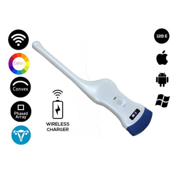 Double Head Transvaginal Array Wireless Ultrasound Probe 3.5MHZ