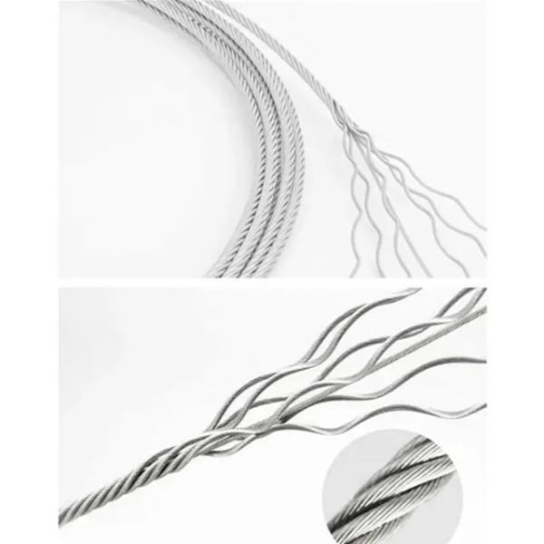 1x12 7x7 7x19 4mm 5mm 6mm 8mm 10mm A2 A4 304 316 Aircraft Stainless Steel Wire Rope