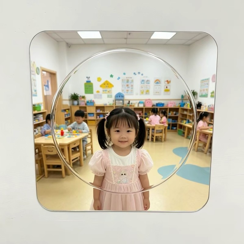 PMMA Acrylic Convex Wall Mirror Safety Bubble Mirror Anti-Theft Ecofriendly Backing Durable for Kids Sensory Development