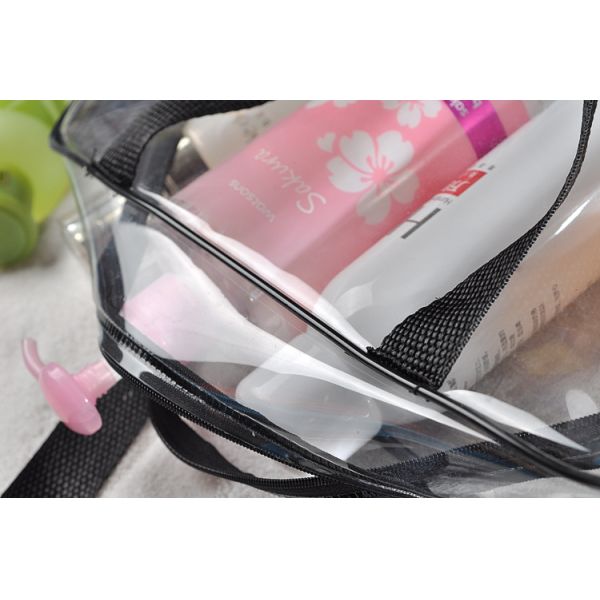 ODM PVC Cosmetic Bag Organizer Clear Toiletry Bag Set For Lady