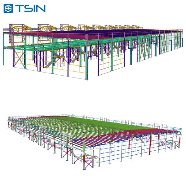 Construcción de estructuras de acero resistentes a la intemperie para talleres industriales Edificio con panel sandwich