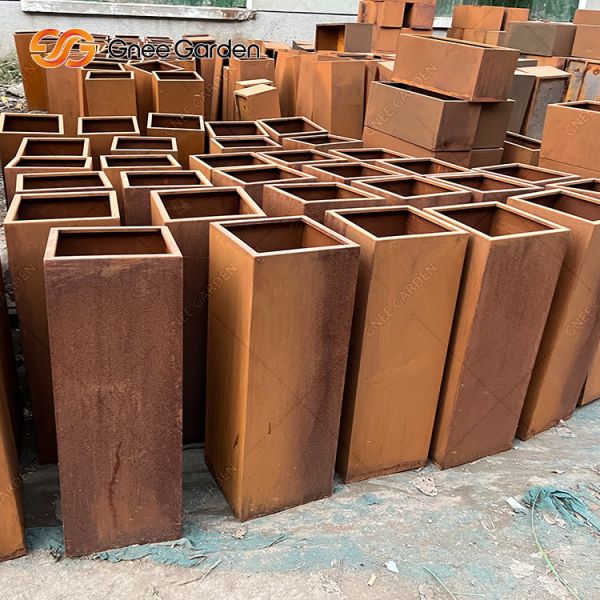 коробки плантатора металла 2.0-10mm ржавые садовничают баки завода по изготовлению стали Corten украшения