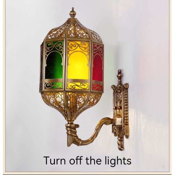 Projet d'éclairage pour balcon de couleur en cuivre vintage