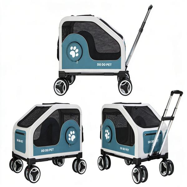 Terrain Pet Stroller Foldable Detachable Washable Comfortable Multi-Pet Travel Stroller B2B Wholesale