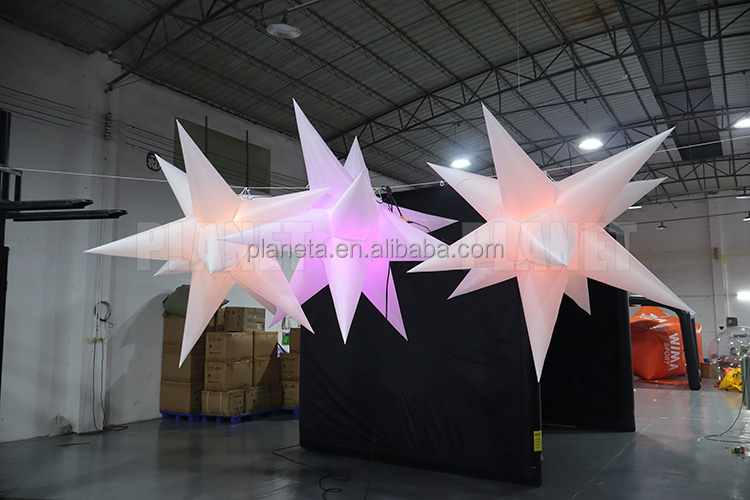 Wholesale LED Inflatable Star Balloon with Lights Christmas Hanging Decorative Stars for Party Wedding Stage Event Festival