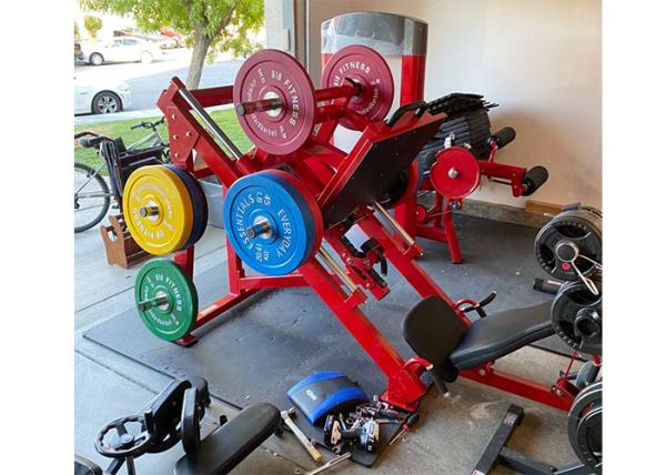 Body Fitness Hammer Strength Plate Loaded Equipment , 45° Linear Leg Press Machine